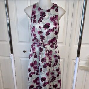 Banana Republic NWT Floral Fit-and-Flare Maxi Dress,Purple Poppy SIZE 0